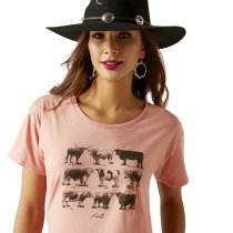 Ariat Cow Chart T-Shirt for Women M