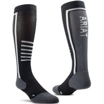 Ariat Tek Slimline Performance Socks - Black/Sleet