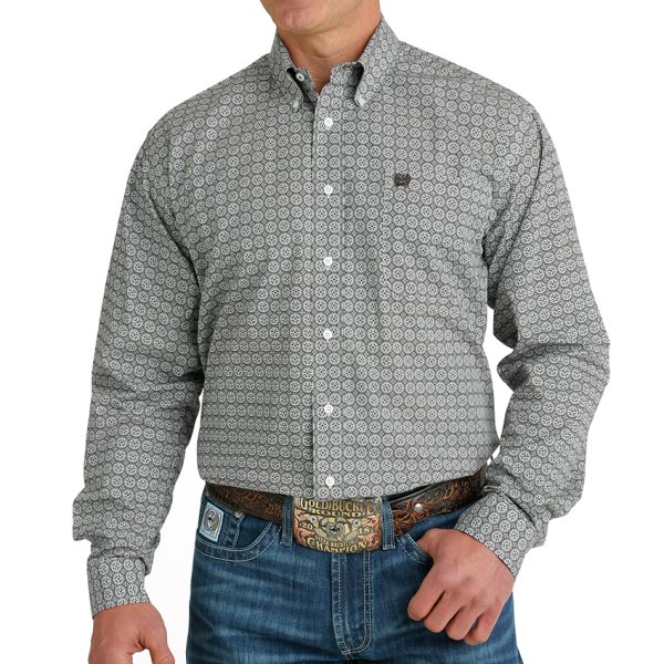 Cinch Medallion Print Button Down Shirt for Men
