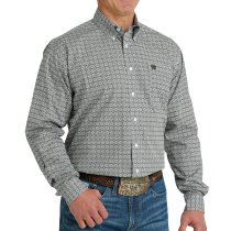 Cinch Medallion Print Button Down Shirt for Men