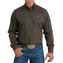 Cinch Diamond Print Button Down Shirt for Men