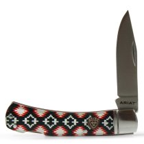 Ariat Folding Knife Smooth Southwest Handle
