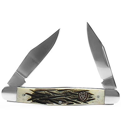 Ariat Folding Twin Blade Knife - Muskrat