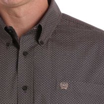 Cinch Brown Print Button Down Shirt
