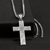 Twister Cross Mens Necklace