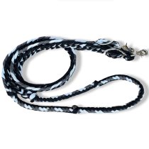 Braided Barrel Roping Reins with Scissor Snaps - Multi