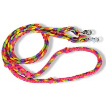 Braided Barrel Roping Reins with Scissor Snaps - Multi