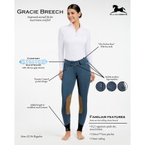 RJ Classics Gracie Knee Patch Show Breeches for Women