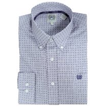 Cinch Purple & White Print Button-Down Shirt for Men