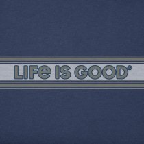 Life is Good Stripes on Stripes Simply True Fleece Crew for Men