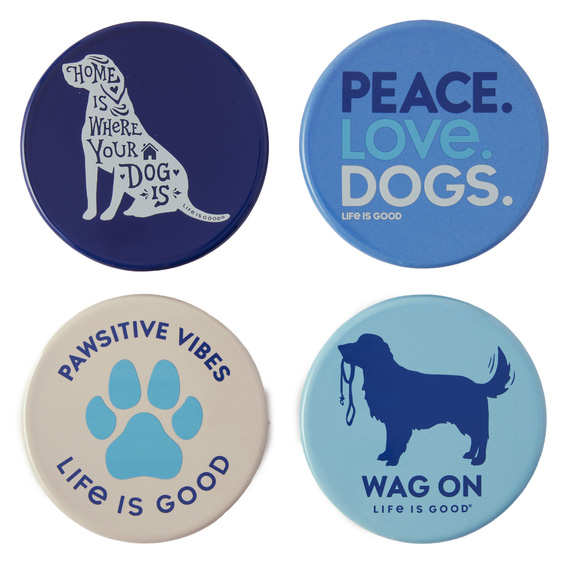 Life is Good Dog Coaster
