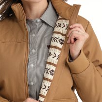 Cinch Canvas Bomber Jacket for Women