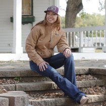 Cinch Canvas Bomber Jacket for Women