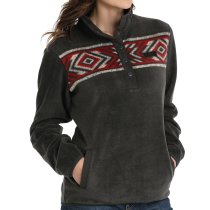 Cinch Charcoal Fleece Pullover for Women