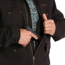 Men’s outerwear from Ariat, Cinch & Outback Trading — softshell jackets, vests & winter coats.