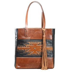 Nocona Anika Conceal Carry Tote Cheetah Black and Brown