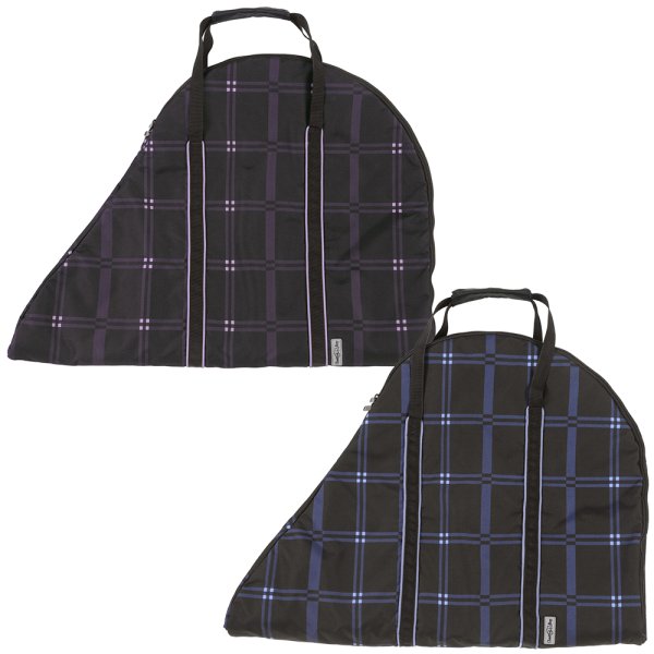 Chestnut Bay Clam Shell Saddle Bag - Plaid