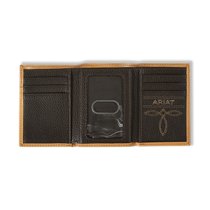 Ariat Trifold Wallet Calf Hair Basket Weave