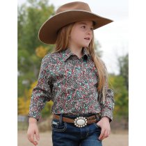 Cruel Western Snap Shirt for Girls L