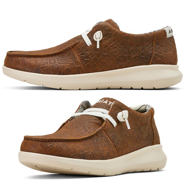 Ariat Hilo Shoes for Men - Mahogany Blanket Emboss