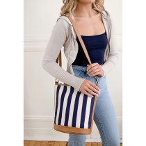 Joy Susan Canvas Bucket Bag - Awning Stripe