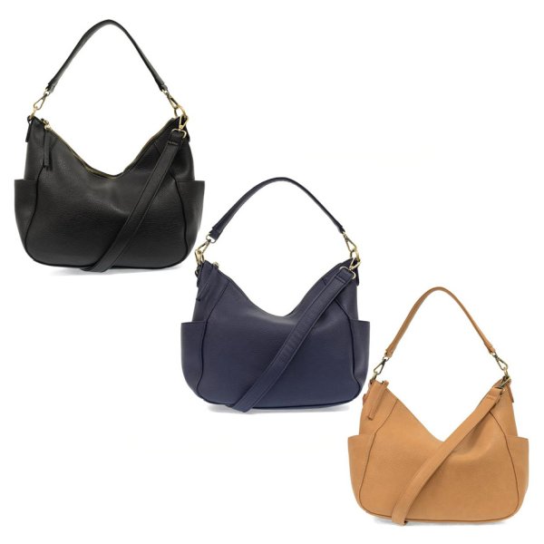 Joy Susan Trish Convertible Hobo Bag BLACK