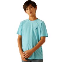 Ariat Charger Diagonal Flag T-Shirt for Boys M