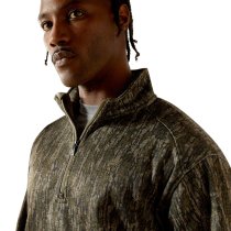 Ariat Caldwell Logo 1/4 Zip Sweater - Camo Print