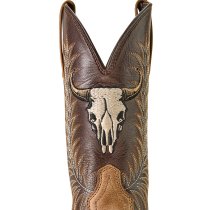 Ariat Sport Steer Skull Wide Square Toe Cowboy Boots