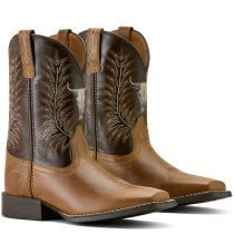 Ariat Stampede Wide Square Toe Western Boots for Kids