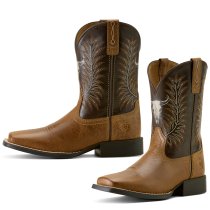 Ariat Stampede Wide Square Toe Western Boots for Kids