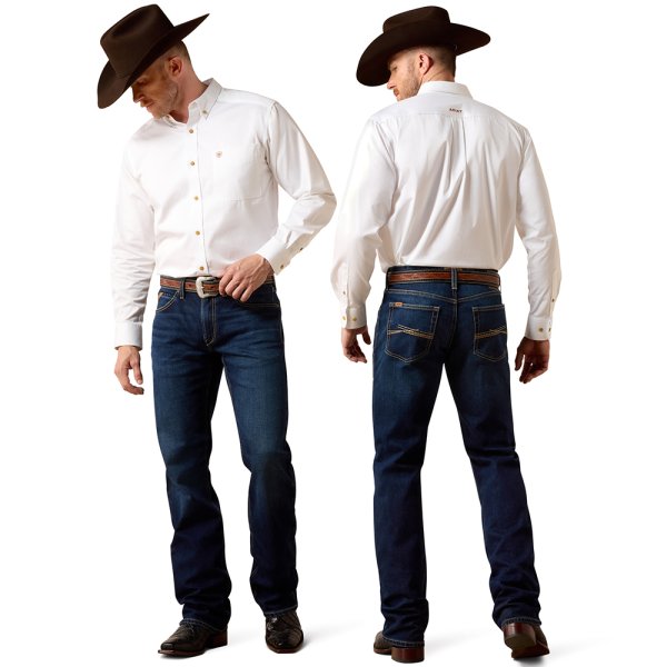 Men’s clothing from Ariat and Cinch – jeans, shirts, outerwear, and casual styles from Tack Room Inc.