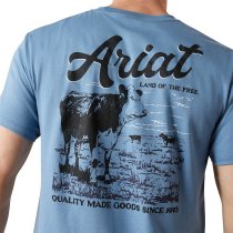 Ariat Men’s Cattle Co. T-Shirt – Coronet Blue