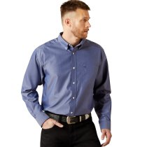 Ariat Wrinkle Free Solid Pinpoint Oxford Shirt in Classic Fit M