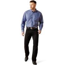 Ariat Wrinkle Free Solid Pinpoint Oxford Shirt in Classic Fit M