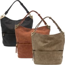 Joy Susan Darcy Zip Front Pocket Bucket Bag