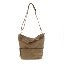 Joy Susan Darcy Zip Front Pocket Bucket Bag