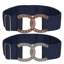 Dapplebay Horse Shoe Elastic Belt - Navy