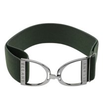Ellany Gun Metal Stirrup Elastic Belt - Forest