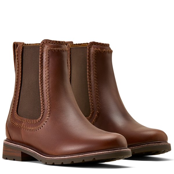 Ariat Wexford Whipstitch Chelsea Boot – Deep Cognac Leather