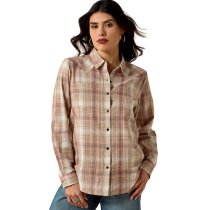 Ariat Billie Jean Shirt for Women - White Pepper Corral Plaid