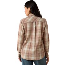 Ariat Billie Jean Shirt for Women - White Pepper Corral Plaid