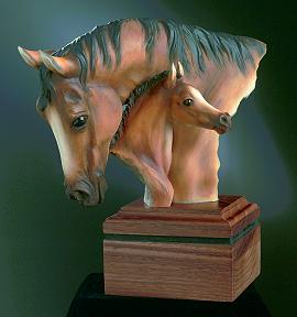 Loving Moment Kim Weir, Mare and Foal Sculpture
