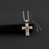 Twister Cross Necklace for Men