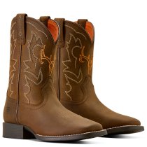 Ariat Deer Ridge Wide Square Toe Western Boots for Kids