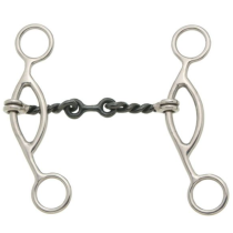 Tough1 Sweet Iron Gag Dogbone Snaffle Bit