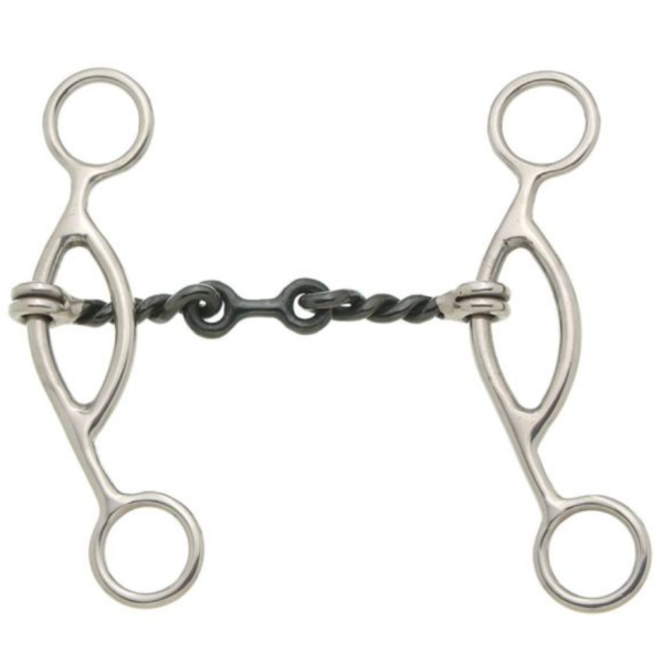 Tough1 Sweet Iron Gag Dogbone Snaffle Bit