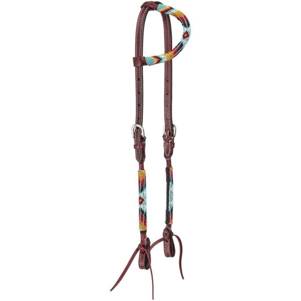 Tough1 Royal King Phoenix Beaded Single Ear Headstall