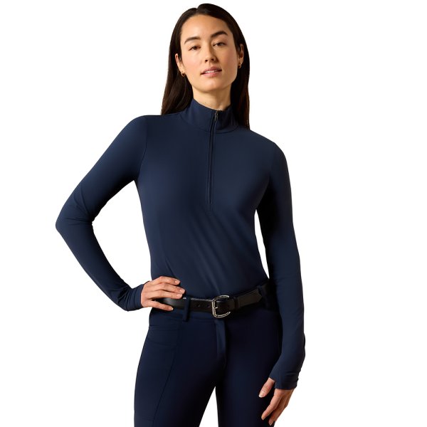Ariat SolVeil 1/2 Zip Baselayer Shirt – Navy Eclipse