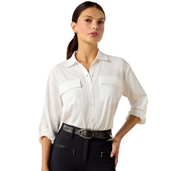 Ariat SolVeil Button-Down Shirt – White